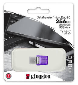 USB flashdisk Kingston DataTraveler microDuo 3C 256GB fialový

 obrázok produktu 2 z 5