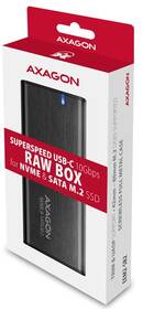 Externý rámček Axagon RAW box USB-C 3.2 Gen 2, M.2 NVMe & SATA SSD čierny

 obrázok produktu 3 z 4