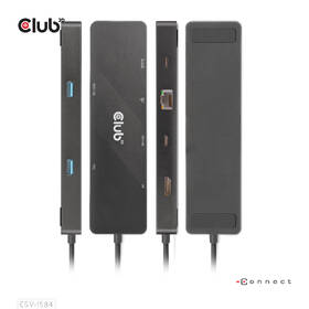 USB Hub Club3D USB-C 3.2 Gen1 6in1 1x USB-C Video, 1x HDMI, 2x USB-A, USB-C PD 100W, RJ45 čierny

 obrázok produktu 3 z 6