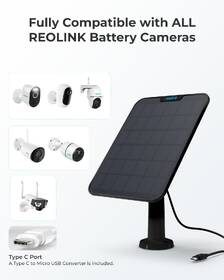 Solárny panel Reolink Solar Panel 2 Type-C čierny

 obrázok produktu 5 z 6