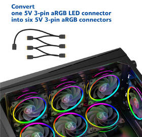 Adaptér AKASA 1-To-6 aRGB LED splitter čierny

 obrázok produktu 1 z 3