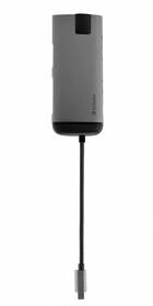 USB Hub Verbatim USB-C/3xUSB 3.0, HDMI, SD, MicroSD, RJ45 sivý

 obrázok produktu 1 z 5