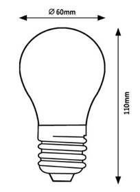 LED žiarovka Rabalux Filament E27 A60, 4W, 840lm, 4000K 

 obrázok produktu 2 z 2