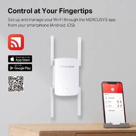 Wi-Fi extender Mercusys ME50G, AC1900 biely

 obrázok produktu 8 z 9