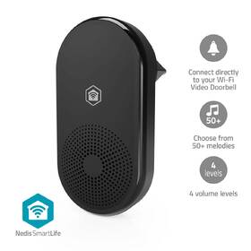 Doplnkový gong Nedis SmartLife WIFICDPC11CBK čierny

 obrázok produktu 6 z 12