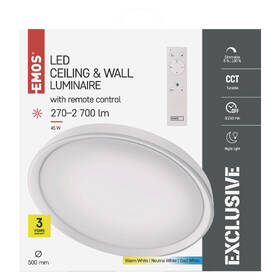 LED stropné svietidlo EMOS Ilvy, kruh, 45W, stmievateľné, CCT biele

 obrázok produktu 2 z 2