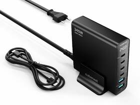 Nabíjačka do siete Cubenest S6D0, 4xUSB-C, 2xUSB-A, PD, GaN, 240 W čierna

 obrázok produktu 5 z 13