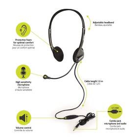 Headset PORT CONNECT Stereo 3,5 mm jack čierny

 obrázok produktu 4 z 6