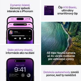 Mobilný telefón Apple iPhone 14 Pro 256GB temne fialový 

 obrázok produktu 6 z 8