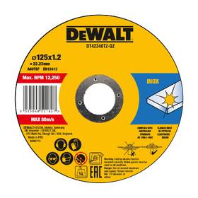 Rezací kotúč Dewalt DT42340TZ 125x1,2 mm (10 ks) 

 obrázok produktu 1 z 1