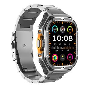 Inteligentné hodinky ARMODD Titan GPS s kovovým remienkom + čierny silikónový remienok strieborné

 obrázok produktu 4 z 4