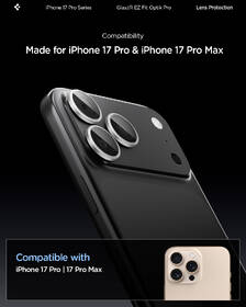 Ochranné sklo šošovky fotoaparátu Spigen tR EZ Fit Optik Pro na Apple iPhone 17/16/15/14 Pro / 17/16/15/14 Pro Max strieborné

 obrázok produktu 5 z 11