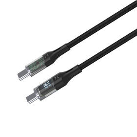 Kábel FIXED USB-C/USB-C, s displejom, PD, 100 W, 1,2 m čierny

 obrázok produktu 2 z 9