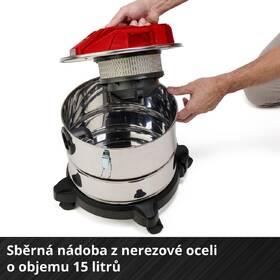 Vysávač na popol Einhell TE-AV 18/15 Li C-Solo (bez batérie) 2351700 nerez

 obrázok produktu 3 z 9