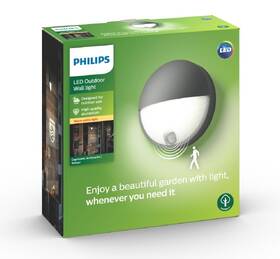 Nástenné svietidlo Philips Capricorn, LED, senzor pohybu - antracitové 

 obrázok produktu 3 z 3