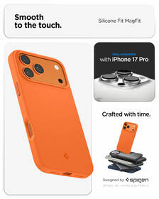 Kryt na mobil Spigen Silicone Fit MagSafe na Apple iPhone 17 Pro oranžový

 obrázok produktu 10 z 15