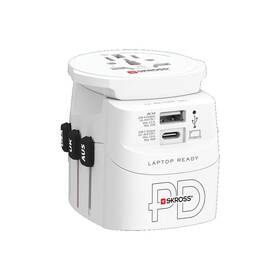 Cestovný adaptér SKROSS pre celý svet, USB/USB-C 45W biely

 obrázok produktu 3 z 8