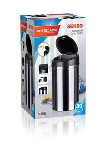 Bezdotykový odpadkový kôš BANQUET SENZO 30 l čierny/nerez

 obrázok produktu 1 z 8