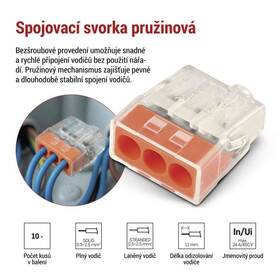 Svorkovnice EMOS SPOJOVACÍ SVORKA PRUŽINOVÁ 3×0,5–2,5 10KS priehľadná

 obrázok produktu 1 z 9