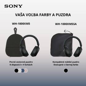 Slúchadlá Sony WH-1000XM5SA, Limitovaná edícia - mäkké púzdro čierna

 obrázok produktu 2 z 11