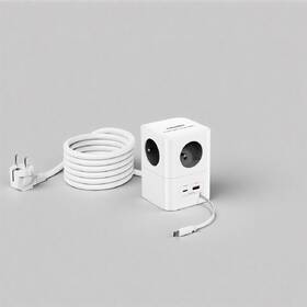 Rozbočovacia zásuvka Cubenest PowerCube 4xAC, PD 65W, 2xC,1xA, 3m kabel sivá/biela

 obrázok produktu 5 z 10