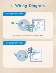 Vypínač Meross Smart Wi-Fi, 1 Gang 2 way Touch Button, Neutral Wire Required biely

 obrázok produktu 4 z 9