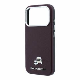 Kryt na mobil Karl Lagerfeld PU Grained Semi Wrap K&CH Heads Magsafe na Apple iPhone 18 Pro vínový

 obrázok produktu 1 z 6