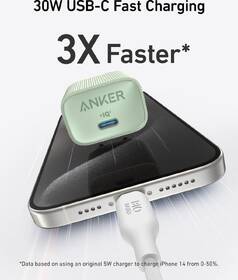 Nabíjačka do siete Anker 511 Nano 4 30W, USB-C zelená

 obrázok produktu 6 z 9