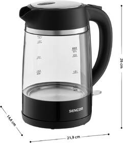 Rýchlovarná kanvica Sencor SWK 2711BK čierna/sklo

 obrázok produktu 1 z 14