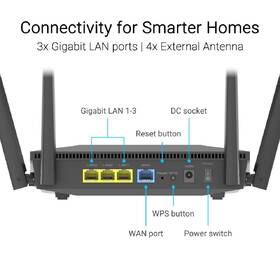 Router Asus RT-AX52 Pro (AX3000), Dual Band WiFi 6 čierny

 obrázok produktu 3 z 9