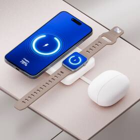 Powerbank 3mk SafeCell 4in1 Semi-Solid 10000 mAh, 22.5 W, MagSafe, nabíjanie Apple Watch béžová

 obrázok produktu 1 z 6