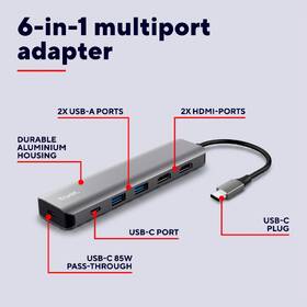USB Hub Trust Dalyx 6-in-1 USB-C strieborný

 obrázok produktu 7 z 9