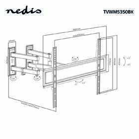 Držiak na TV Nedis polohovateľný, pre uhlopriečky 32" až 70", nosnosť 40 kg 

 obrázok produktu 12 z 12