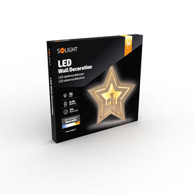 LED dekorácie Solight nástenná - vianočná hviezda, 24x LED, 2x AA 

 obrázok produktu 8 z 8