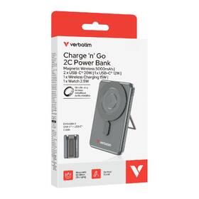 Powerbank Verbatim Charge 'n' Go 2C, 2× USB-C, 5000 mAh sivý

 obrázok produktu 7 z 7