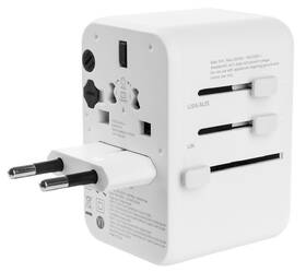 Cestovný adaptér FIXED pre EU, UK a USA/AUS, s 3xUSB-C a 2xUSB výstupom, GaN, PD 65W biely

 obrázok produktu 3 z 12