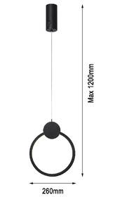 Závesné svietidlo IMMAX NEO LITE OVALE SMART 26cm 18W s podporou BEACON, Wi-Fi, TUYA čierne

 obrázok produktu 3 z 9