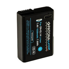 Batéria PATONA pre foto Nikon EN-EL14/EN-EL14A 1030mAh Li-Ion Platinum, USB-C čierna

 obrázok produktu 4 z 4