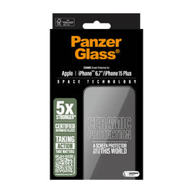 Tvrdené sklo PanzerGlass Ceramic na Apple Iphone 16 Plus/15 Plus s inštalačným rámčekom 

 obrázok produktu 2 z 3