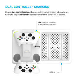 Dokovacia stanica FIXED pre Xbox Series X a S s odvetrávaním a nabíjaním pre dva ovládače Xbox biela

 obrázok produktu 3 z 11