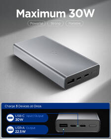Powerbank Spigen Essential 30 W, 20000 mAh sivý

 obrázok produktu 1 z 6