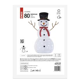 LED dekorácie EMOS 80 LED snehuliak skladací, 90 cm, vonkajšie aj vnútorné, studená biela 

 obrázok produktu 3 z 4
