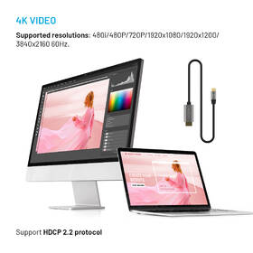 Kábel FIXED USB-C/HDMI 2.0 4K60Hz, 2m čierny/sivý

 obrázok produktu 4 z 10
