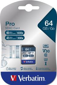Pamäťová karta Verbatim SDXC 64GB UHS-I V30 U3 (90R/45W) 

 obrázok produktu 1 z 1
