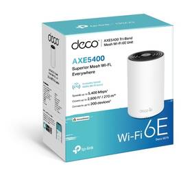 Kompletný Wi-Fi systém TP-Link Deco XE75, AXE5400 Wi-Fi 6E (1 ks) biely

 obrázok produktu 4 z 4