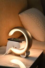 Stolná lampa IMMAX FLAMINGO, Qi nabíjanie, budík zlatá

 obrázok produktu 8 z 9