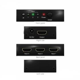 HDMI rozbočovač Club3D Switch 1:3 HDMI, 3 porty 

 obrázok produktu 2 z 3