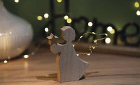 LED dekorácie EMOS drevený anjel, 13 cm, 8LED, vnútorná, teplá biela, časovač 

 obrázok produktu 5 z 6