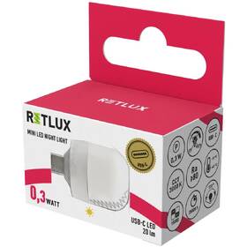 Nočné svetlo RETLUX USB-C mini bulb 0,3W WW biele

 obrázok produktu 1 z 1