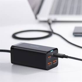 Nabíjačka do siete Baseus GaN3, 2x USB-A, 2x USB-C 100W čierna

 obrázok produktu 7 z 15
